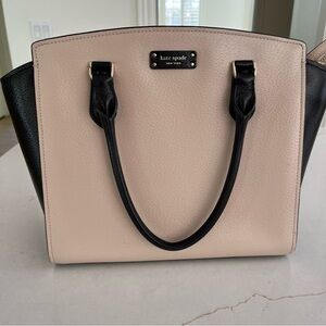 Kate Spade New York Two-Tone Pink and Black Leather Satchel